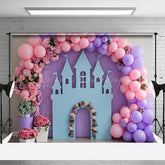 Lofaris Sweet Balloon Castle Silhouette Wedding Backdrop
